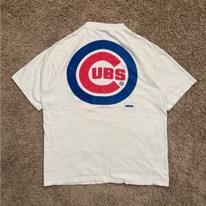 Vintage 90s Chicago Cubs Single Stitched T Shirt White XL